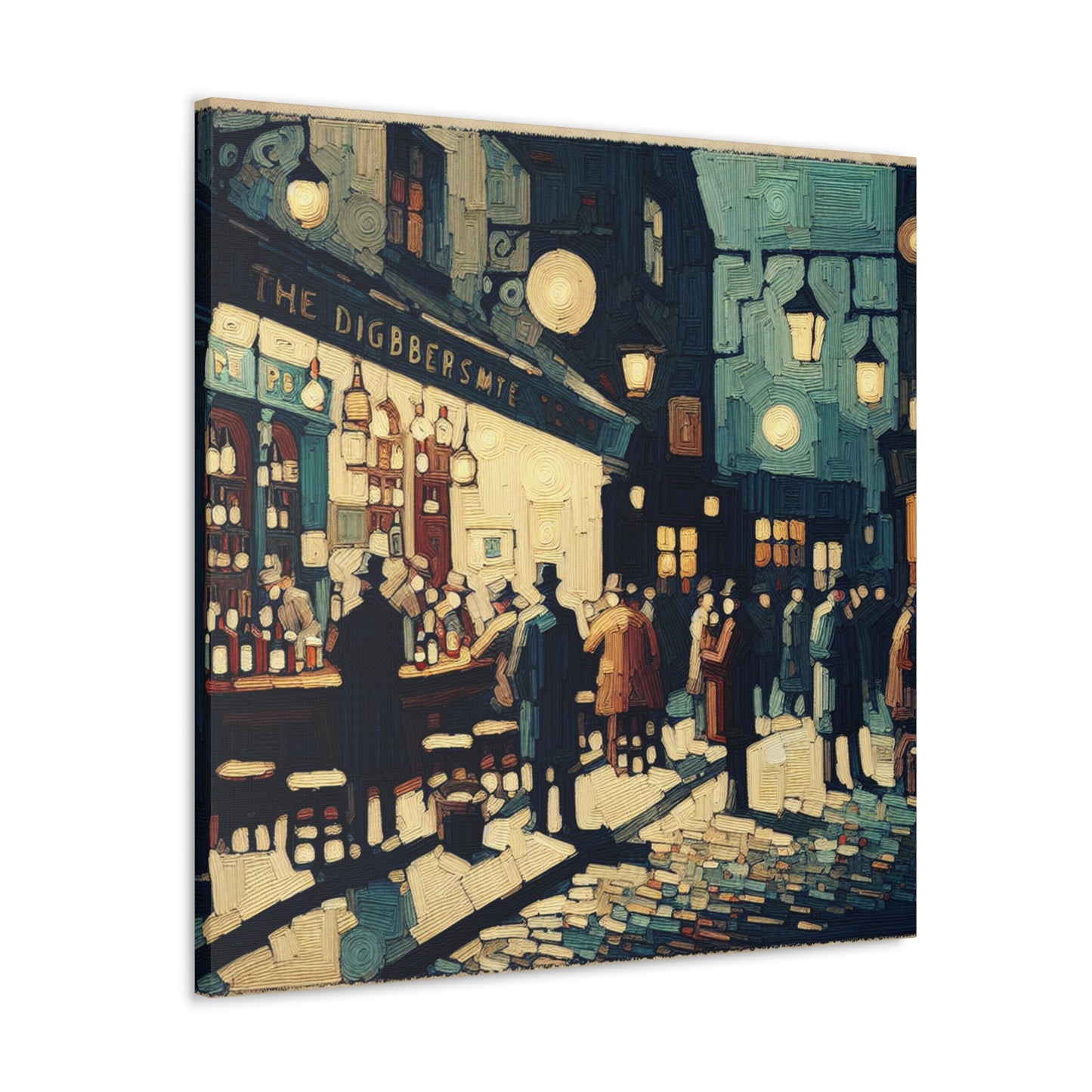 "Hazy Tavern Revelry" - Canvas