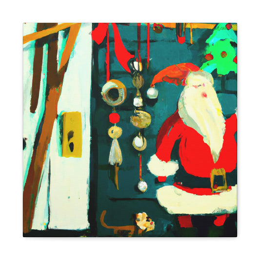 Santa's Wintry Workshop - Canvas