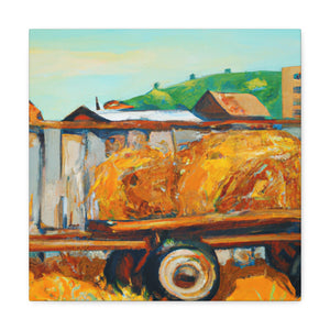 "Hay Wagon Harvest Home" - Canvas