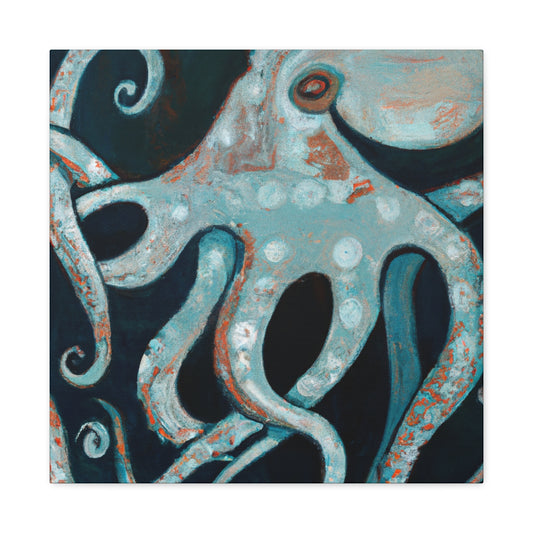 "Octopus in Art Deco". - Canvas