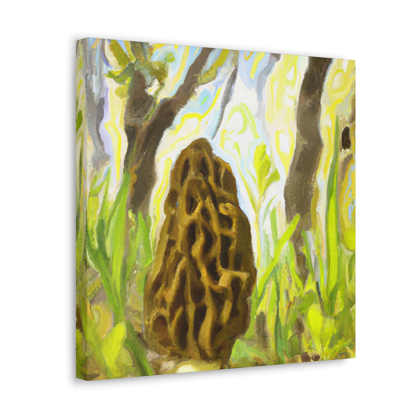 "Morel in Moonlight Glow" - Canvas