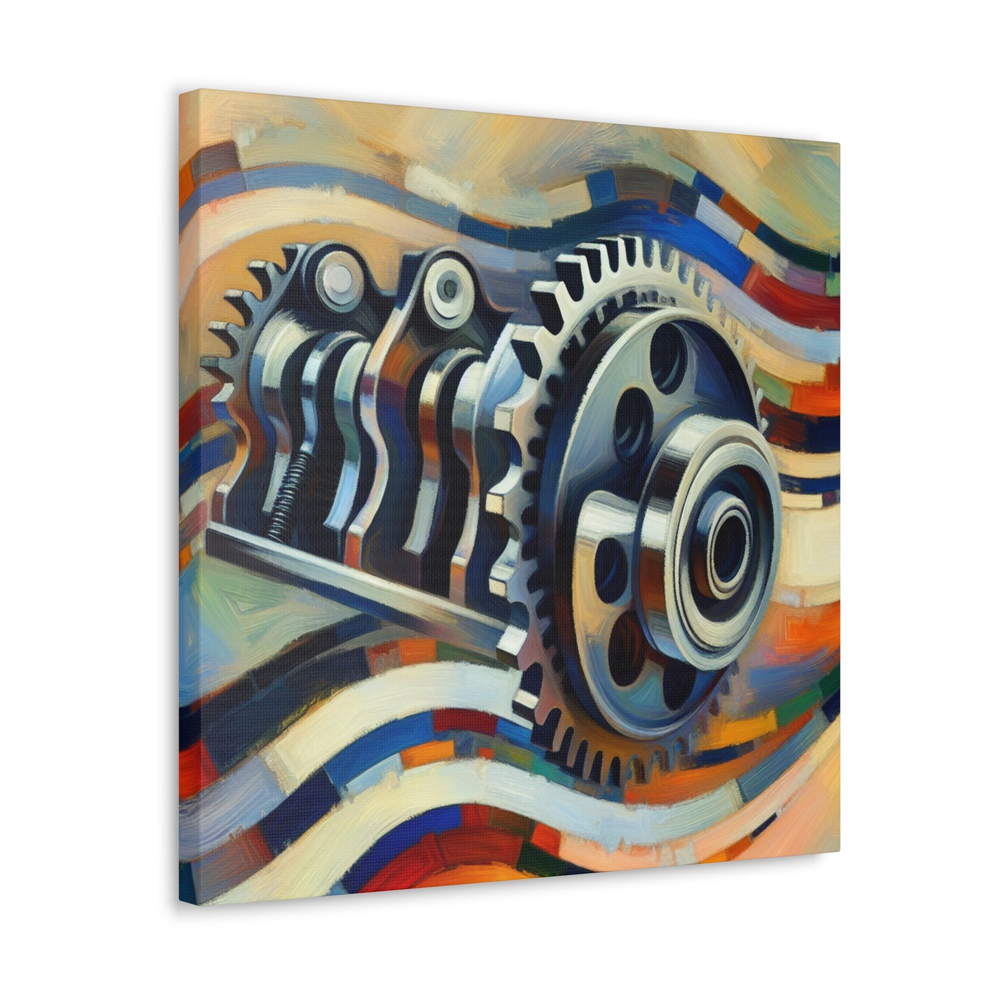 "Industrial Symphony of Camshaft" - Canvas