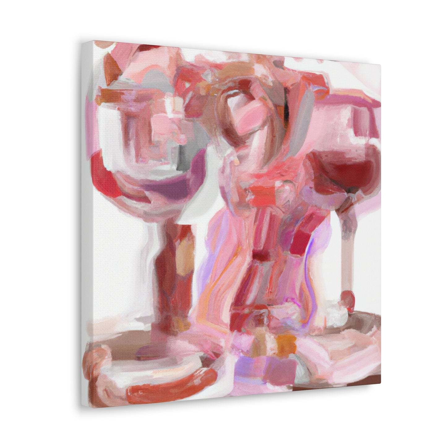 "Vintage Wine Expressionism" - Canvas