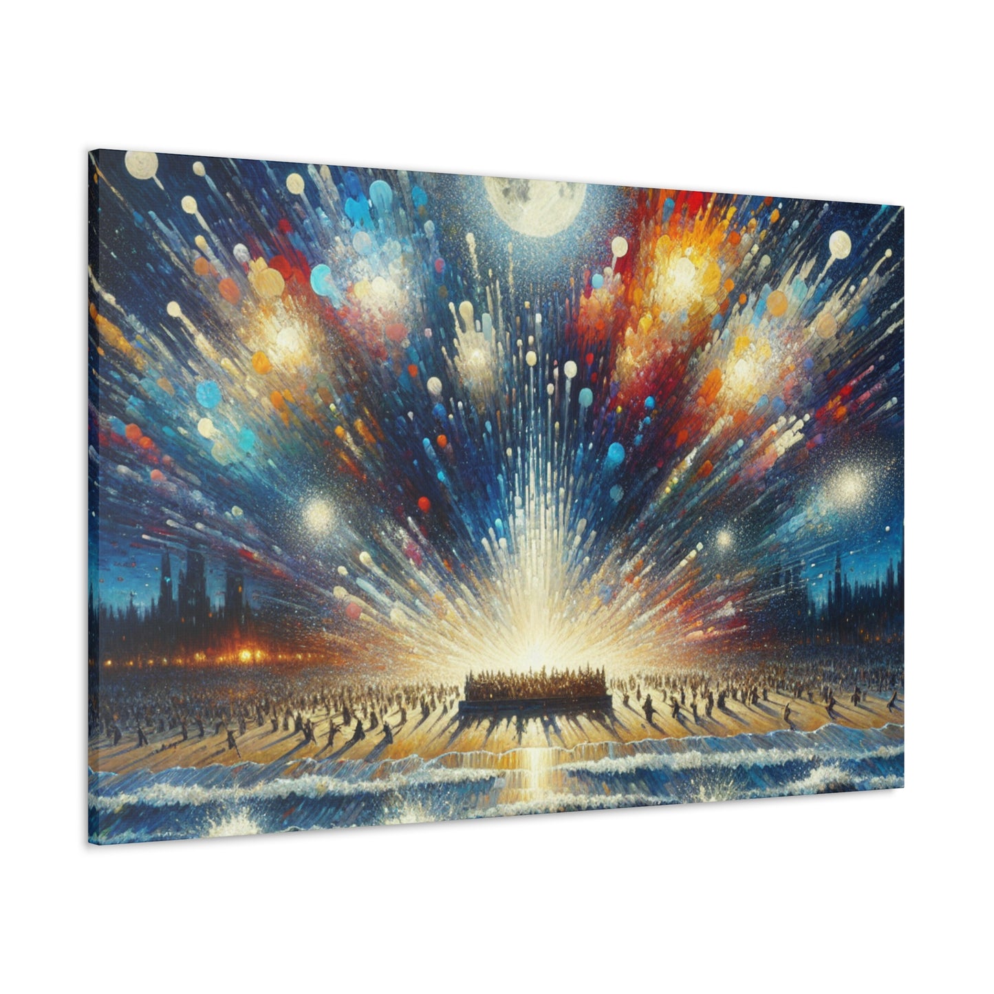 Midnight Coastal Revelry - Canvas