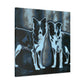 "Collie In Abstract Moonlight" - Canvas