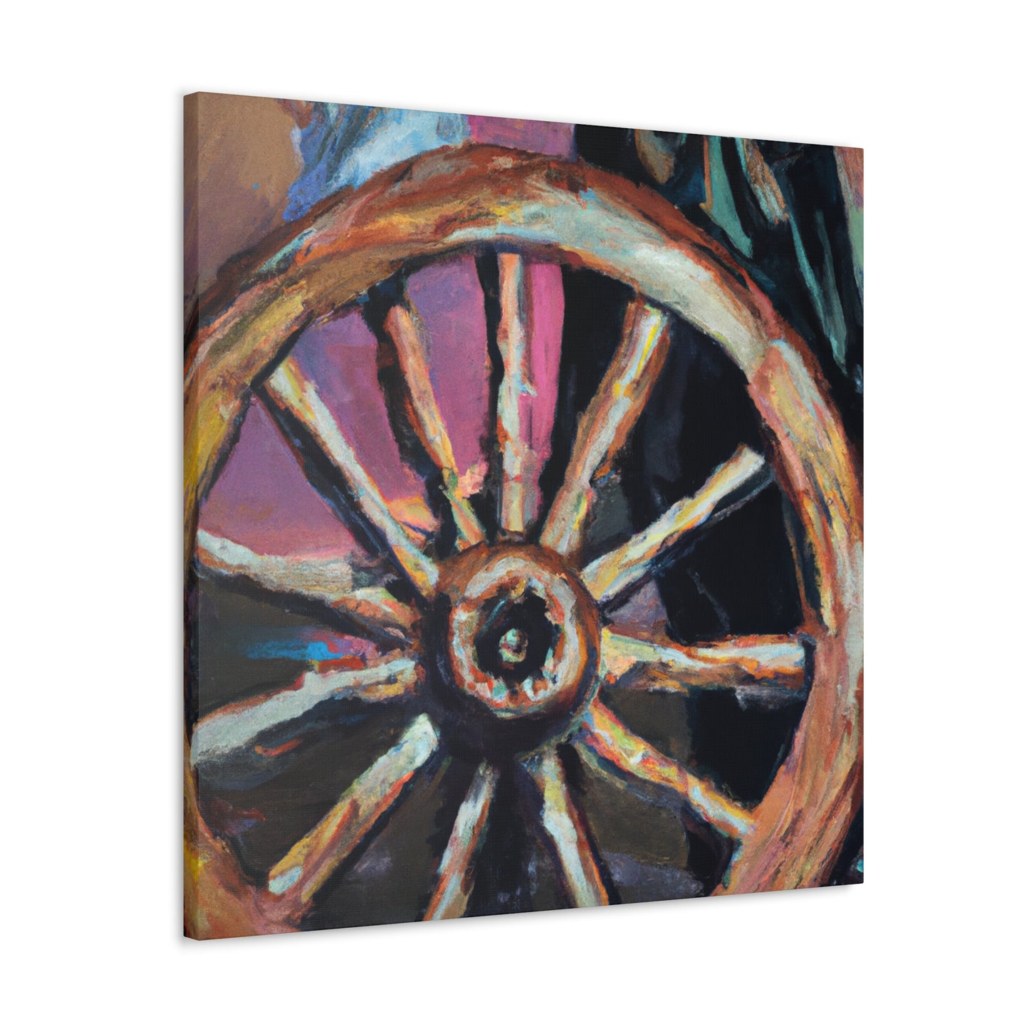 "Wagon Wheel Realities" - Canvas