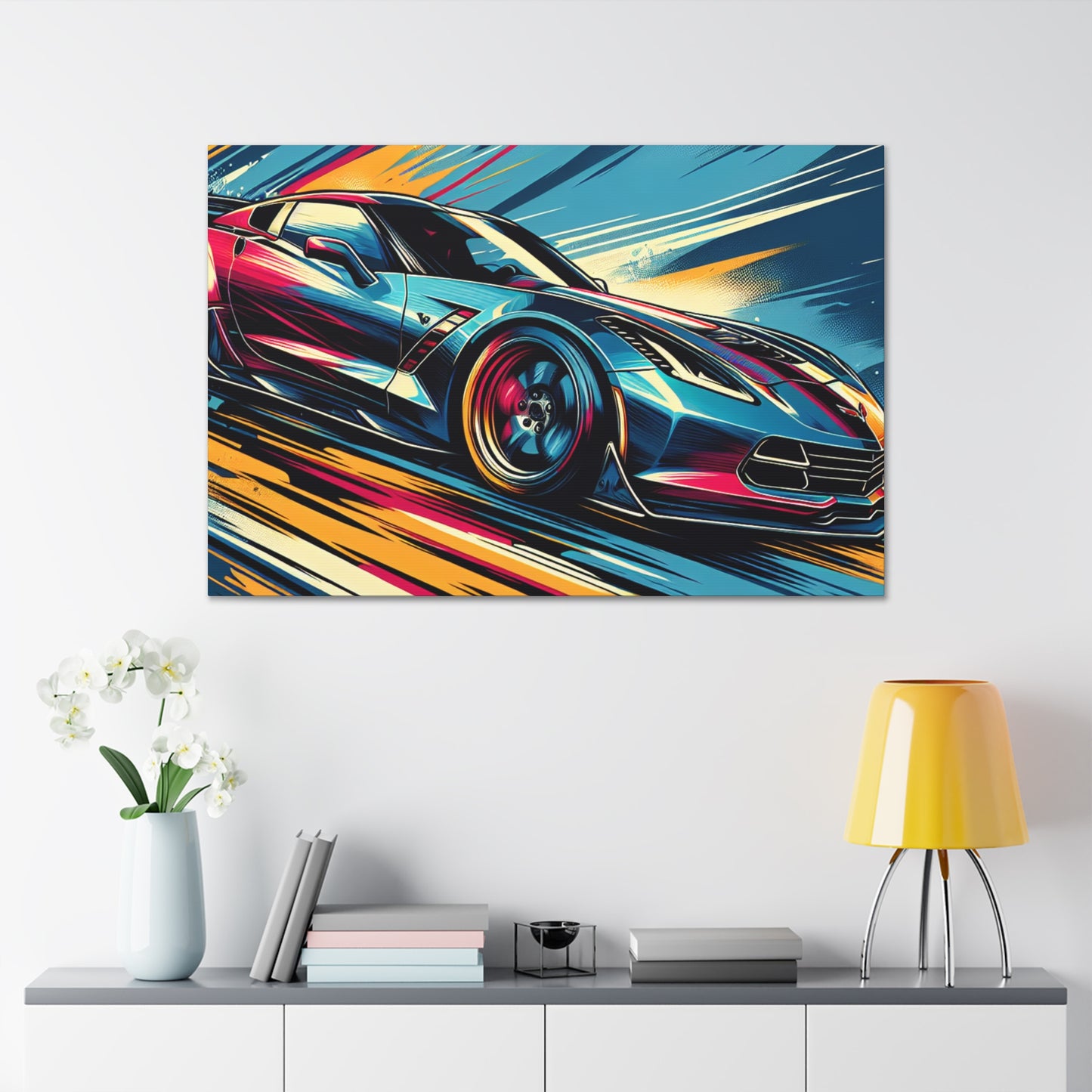 "Revving Timeless Steel Beauty" - Canvas