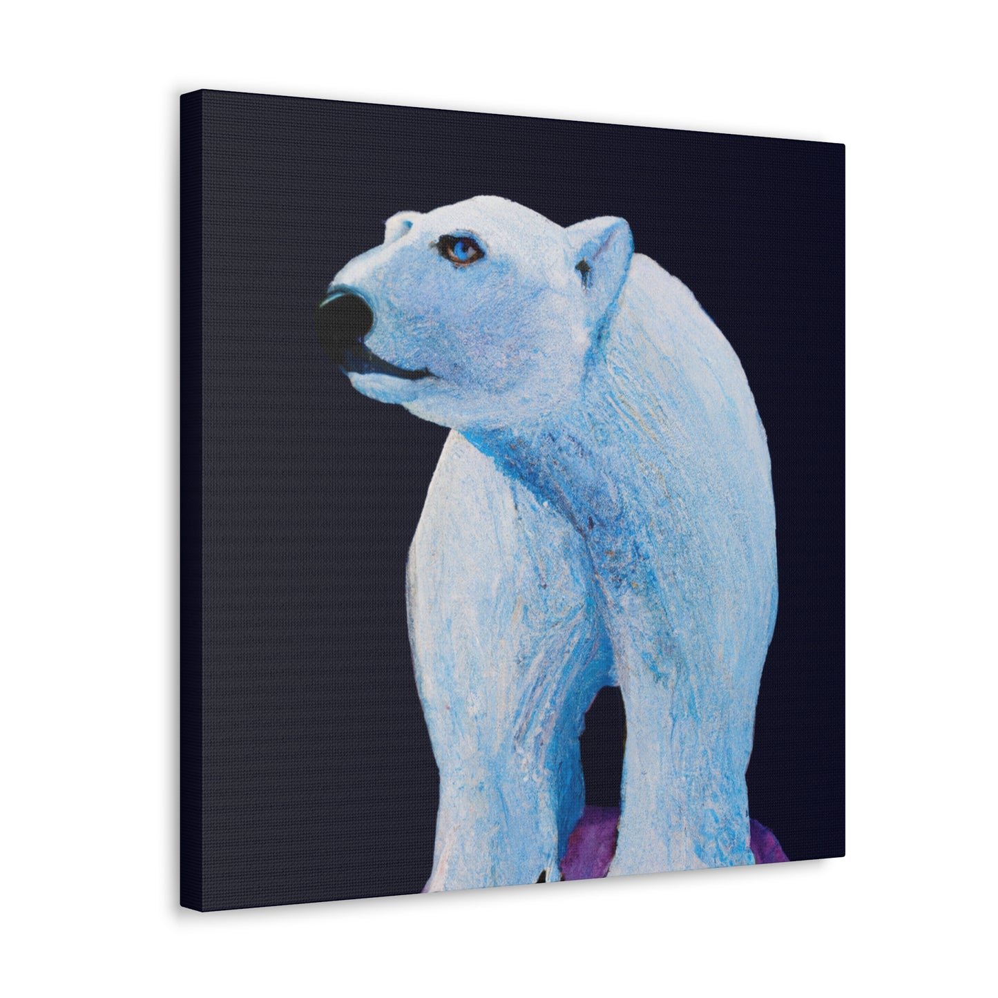 "Polar Bear in Snow" - Canvas