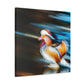 "Mandarin Ducks in Deco" - Canvas