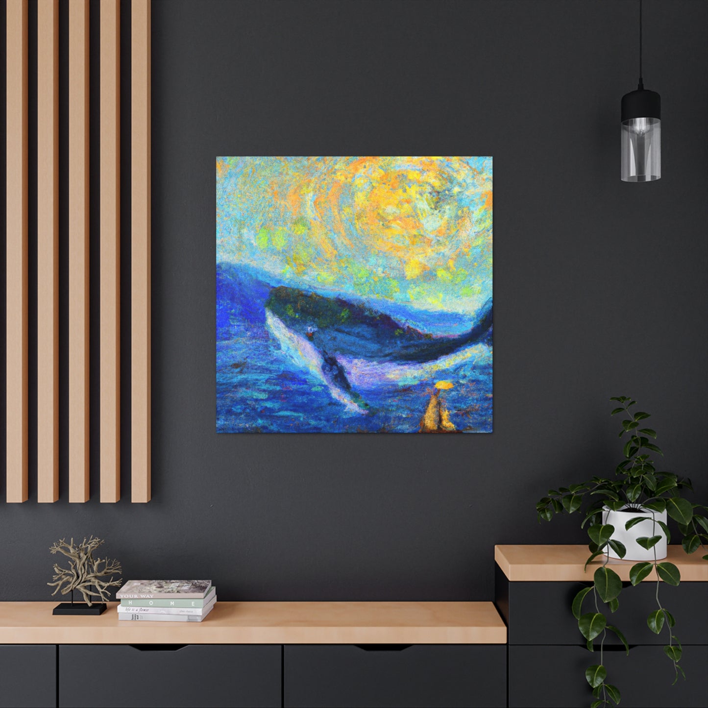 Whale in Impressionism - Canvas