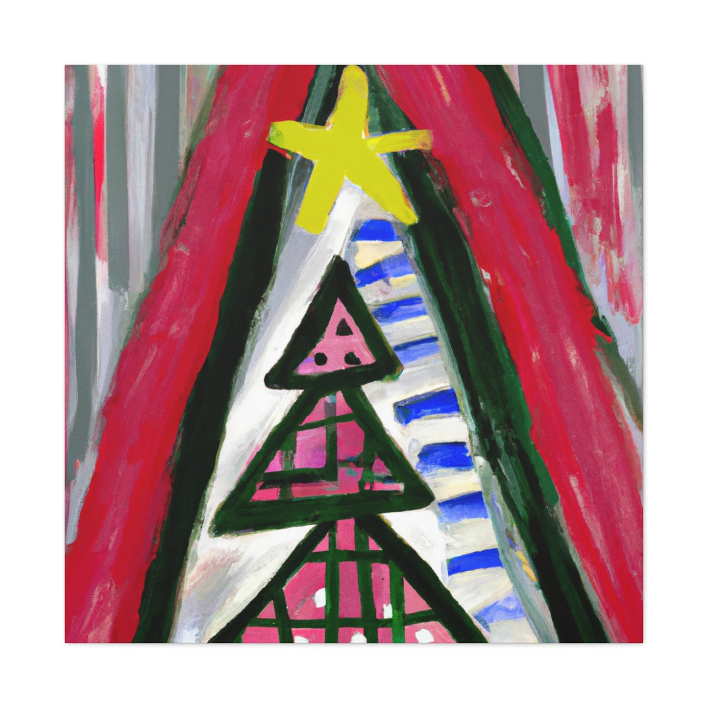 "Christmas Tree Expressionism" - Canvas