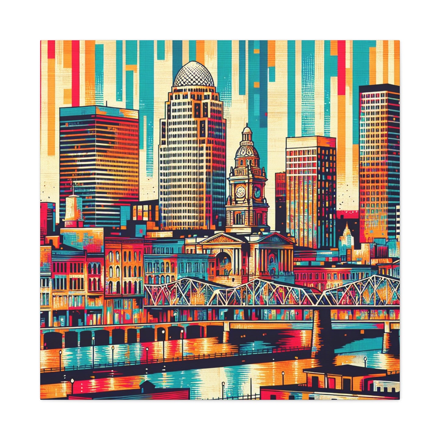 "Louisville Lively Colors" - Canvas