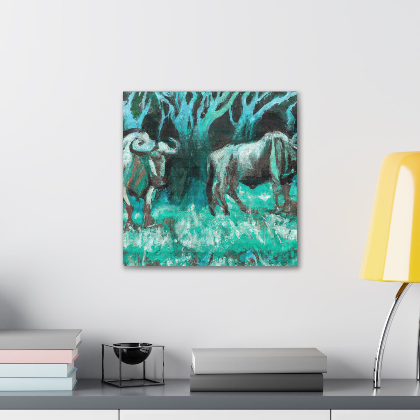 Wildebeest in Impressionism - Canvas