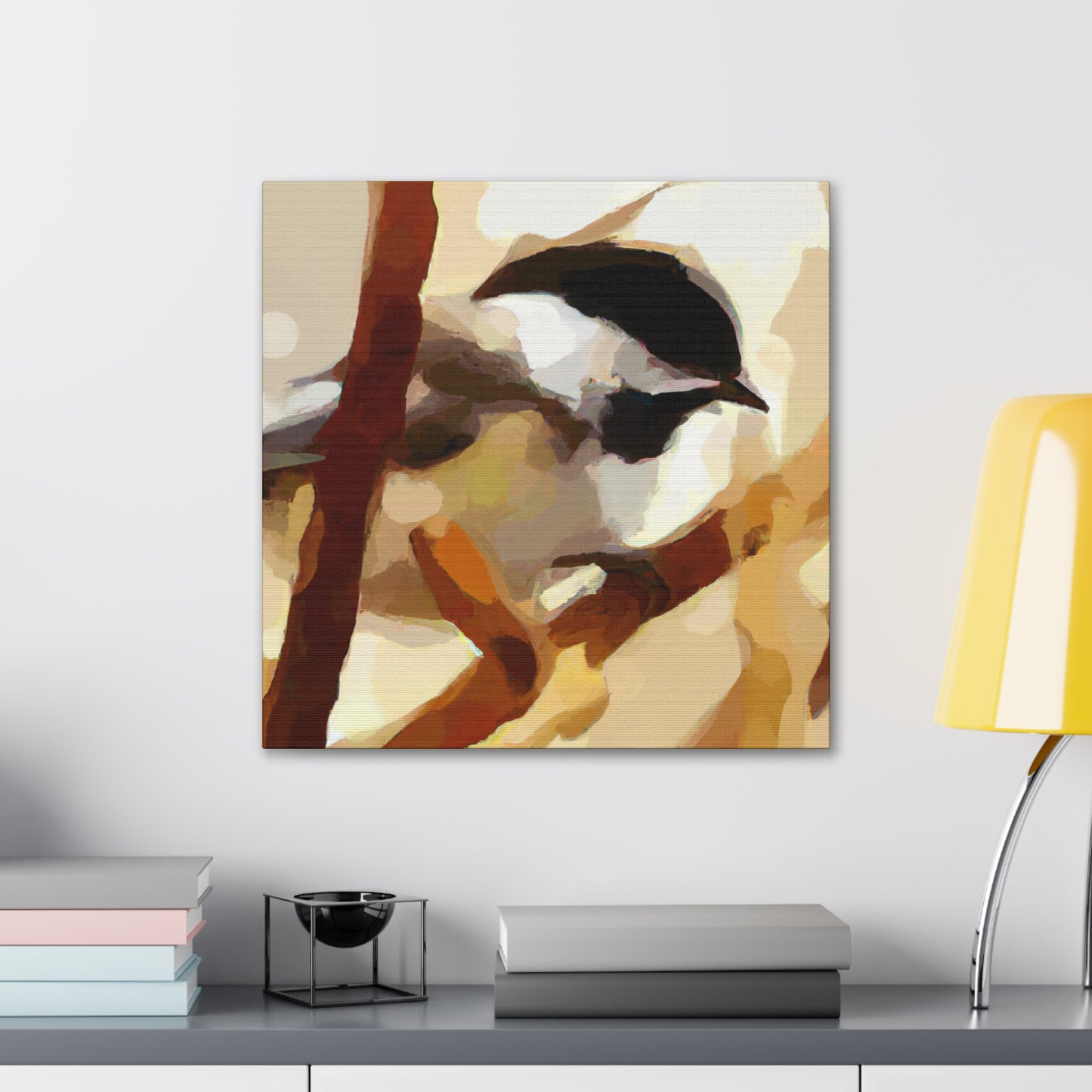 "Chickadee Avidly Dreaming" - Canvas