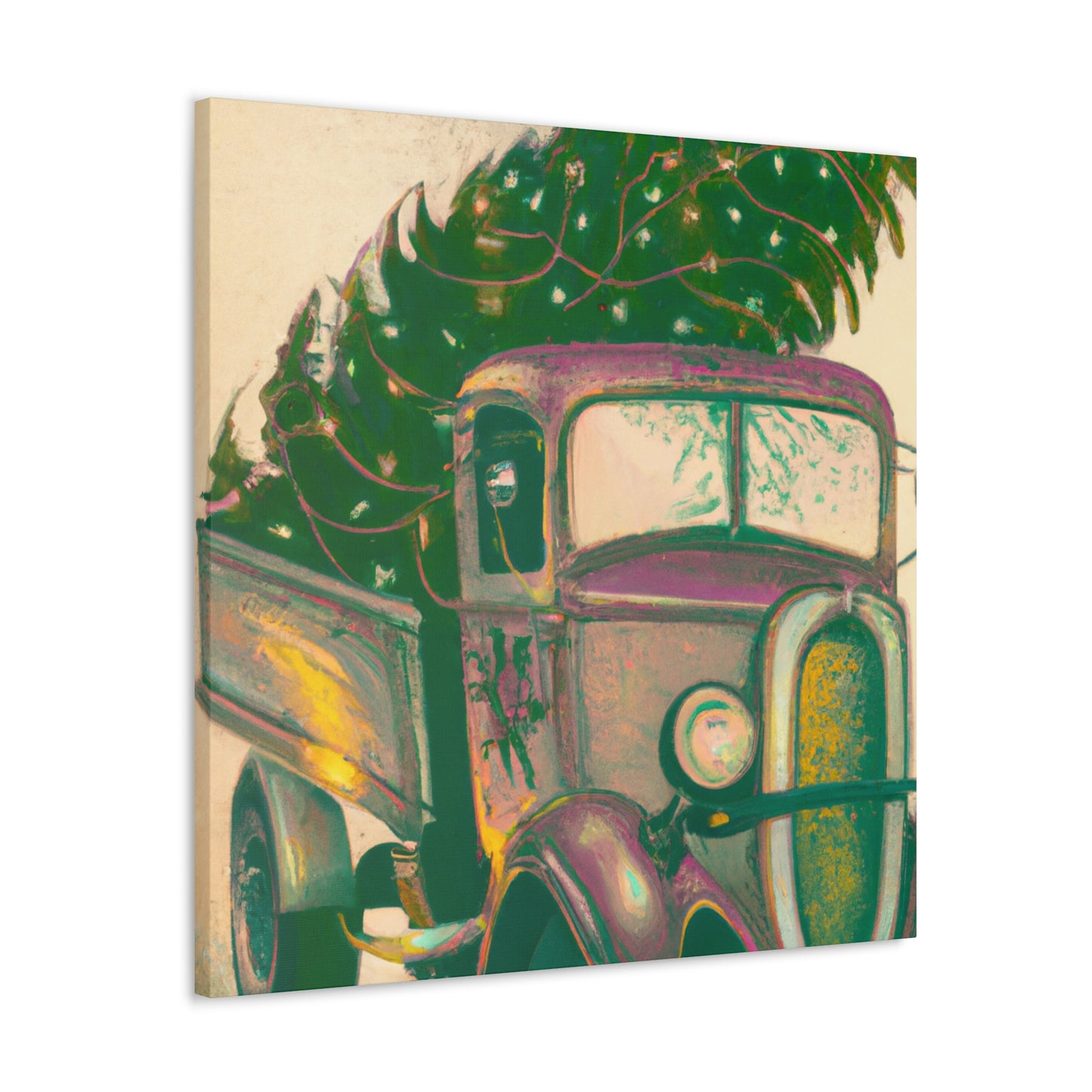 "Christmas Delivery By Truck" - Canvas