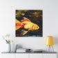 "Gilded Goldfish Glowing". - Canvas