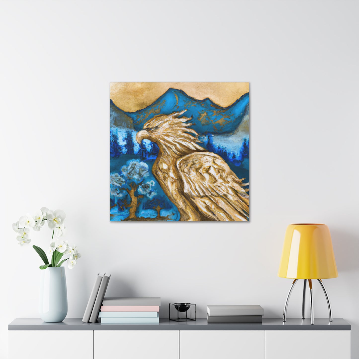 The Golden Eagle Arising - Canvas