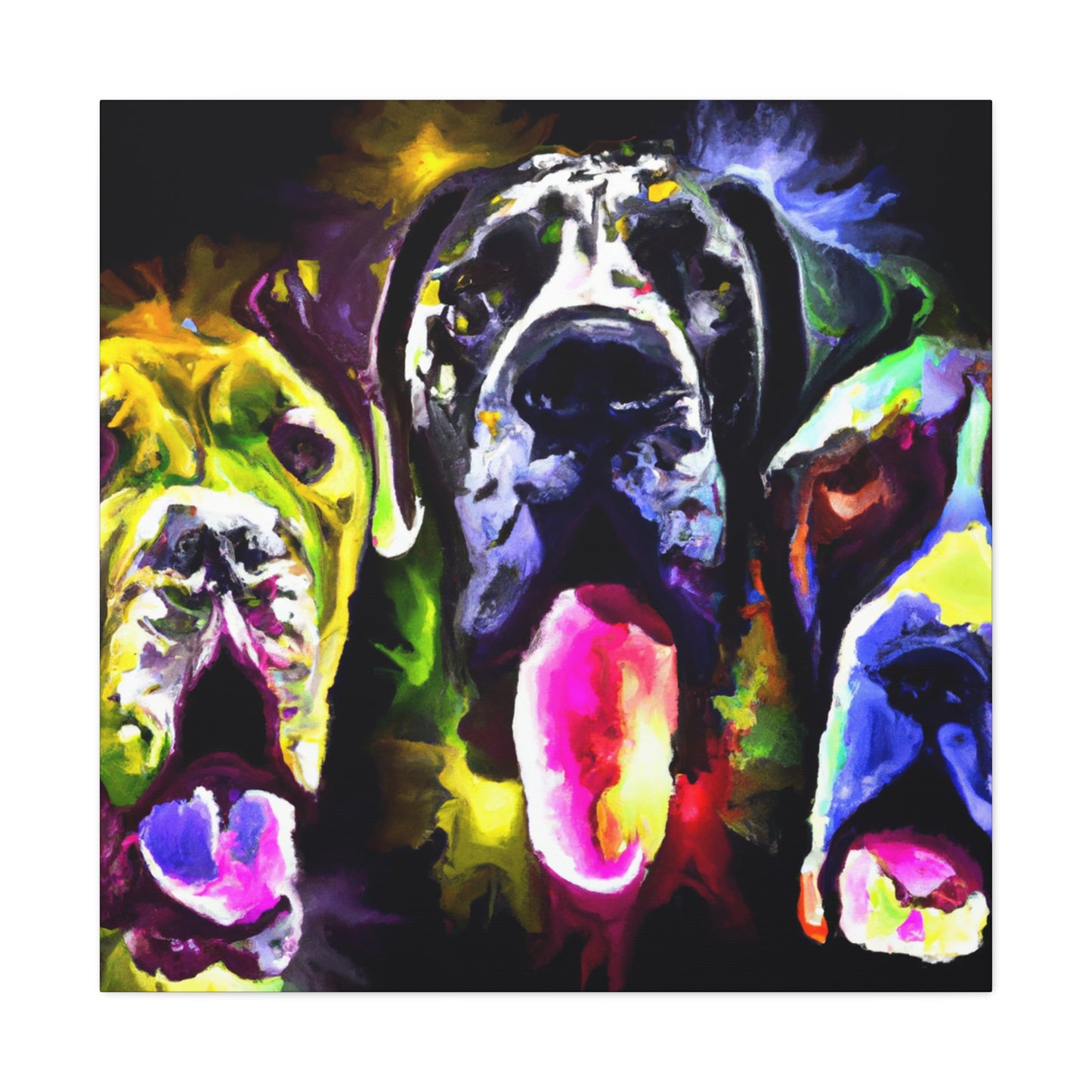 "Majestic Great Dane Portrait" - Canvas