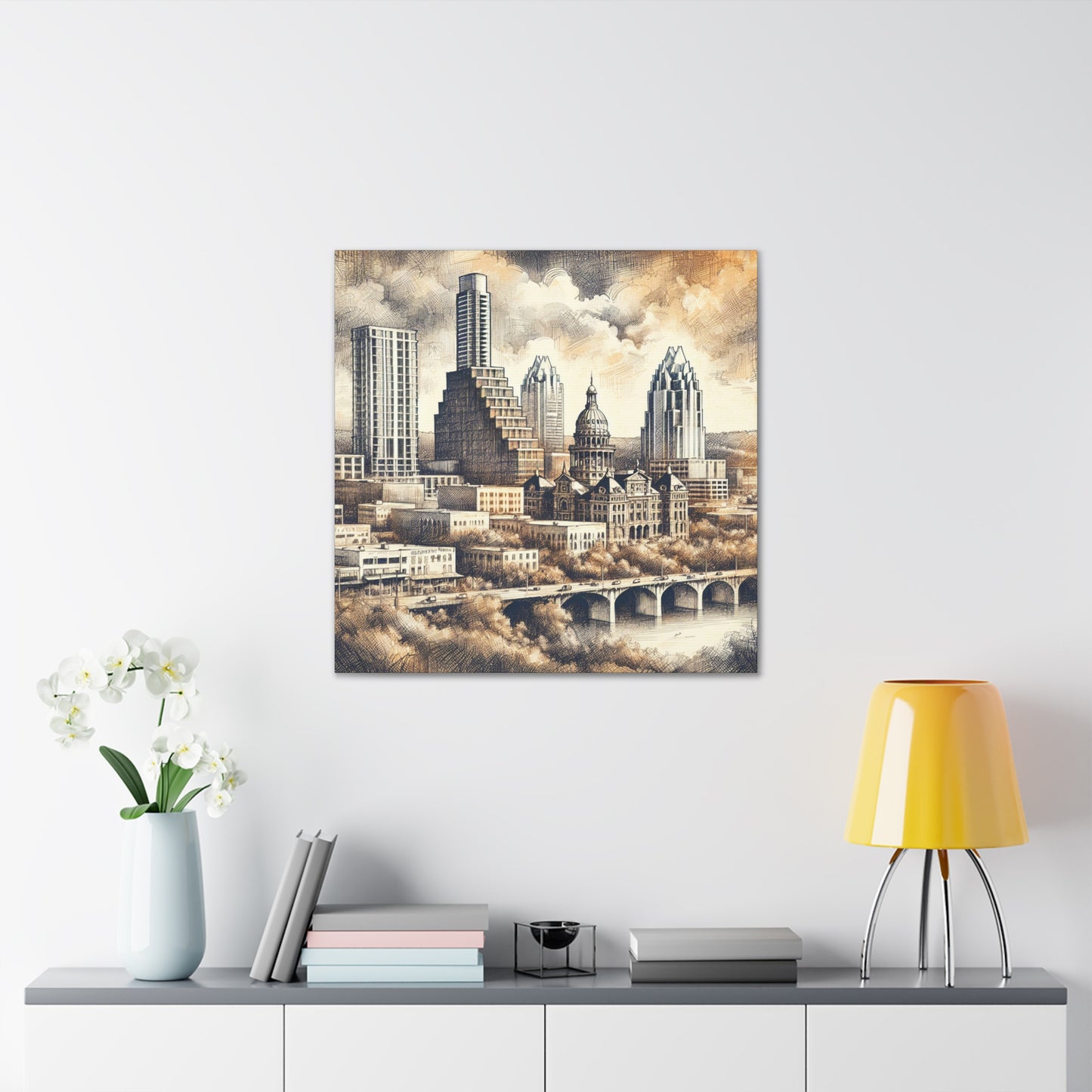 "Vibrant Austin Metropolis" - Canvas