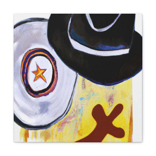 "Cowboy Tipping His Hat" - Canvas