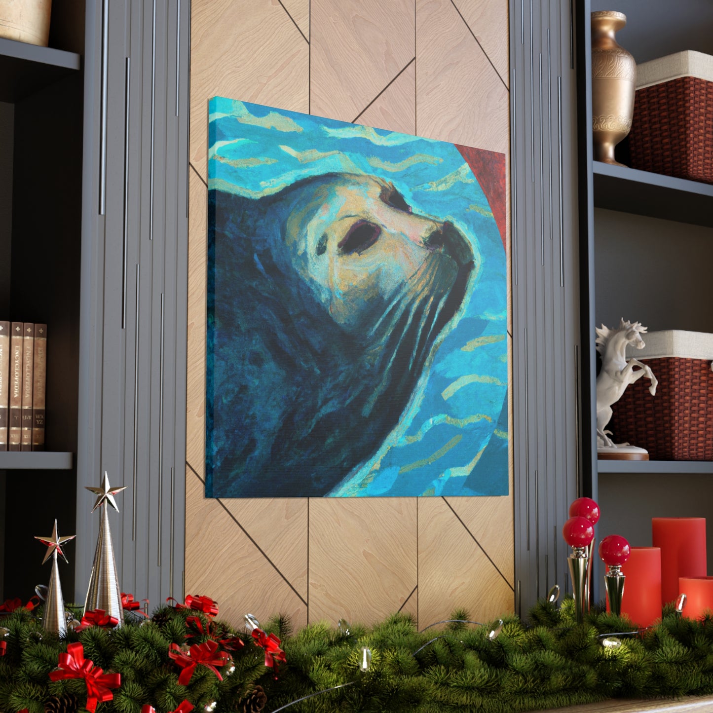 "Seal in Art Deco" - Canvas