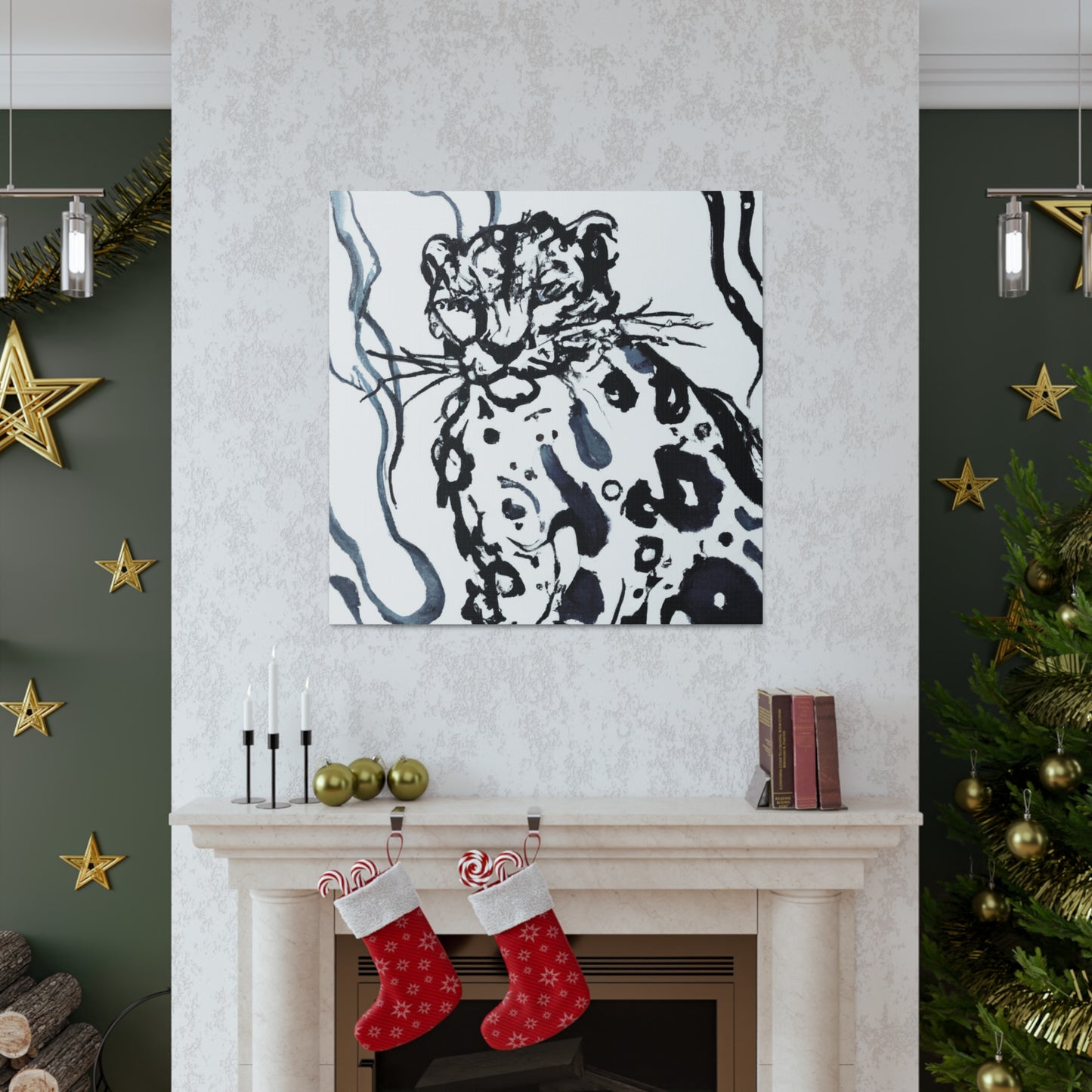 Snow Leopard Splendor - Canvas