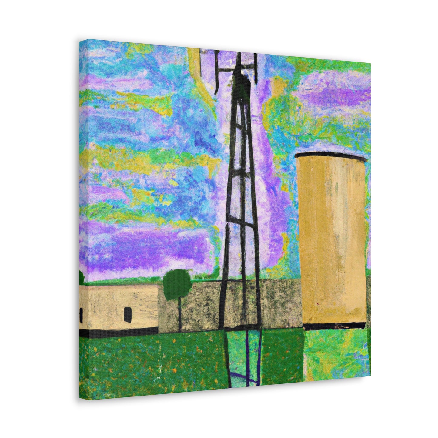 "Water Tower Miracle Abstraction" - Canvas