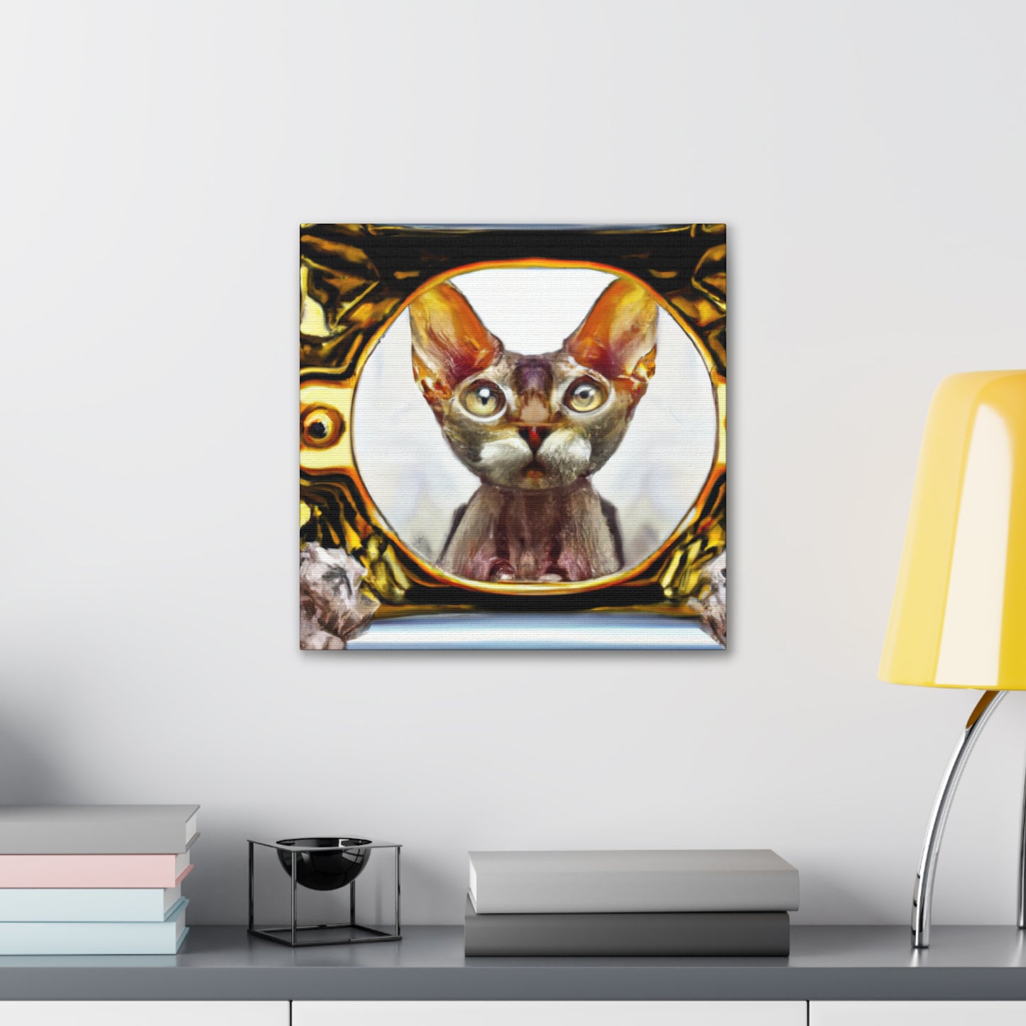 "Surrealistic Devon Rex" - Canvas