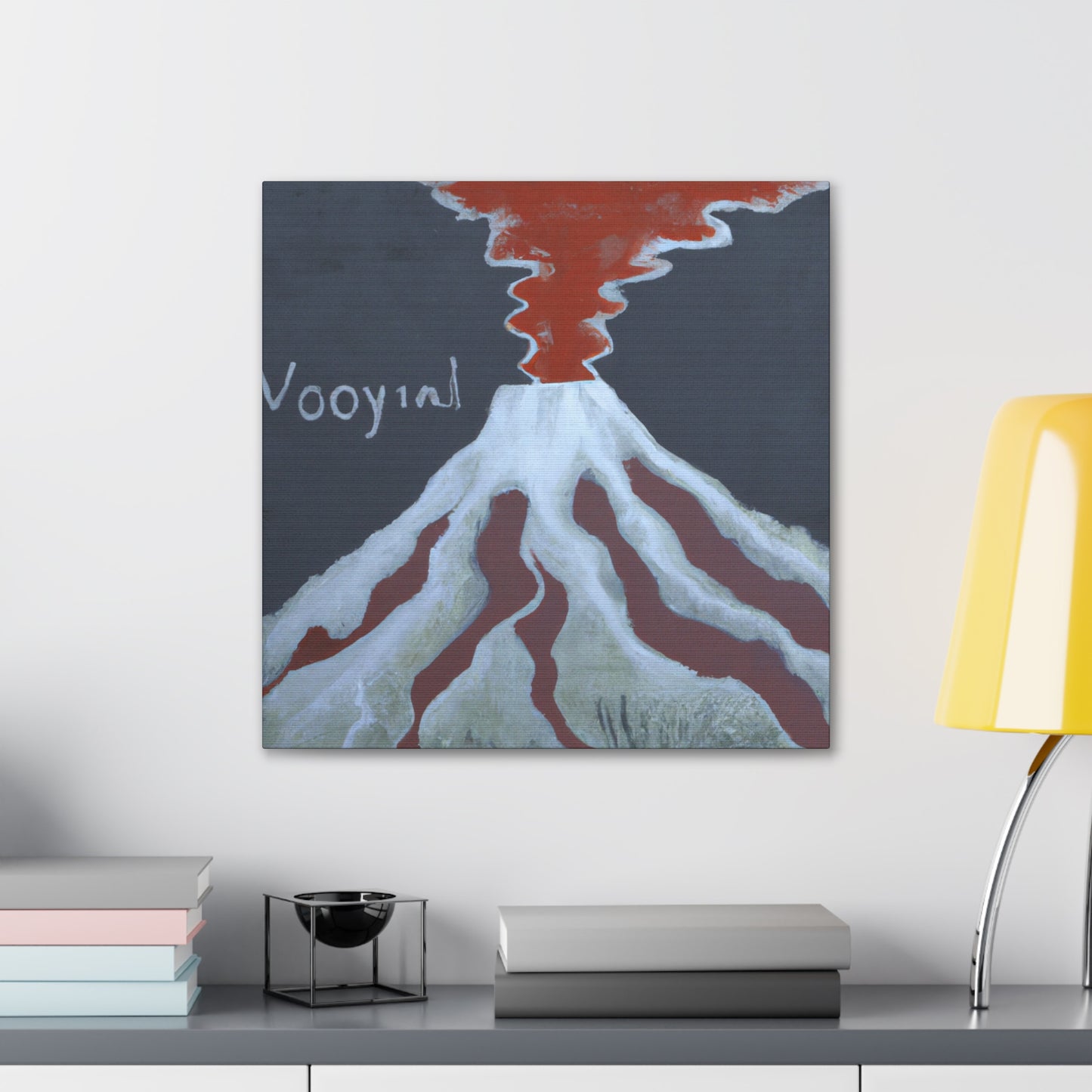 Volcano's Fiery Majesty - Canvas