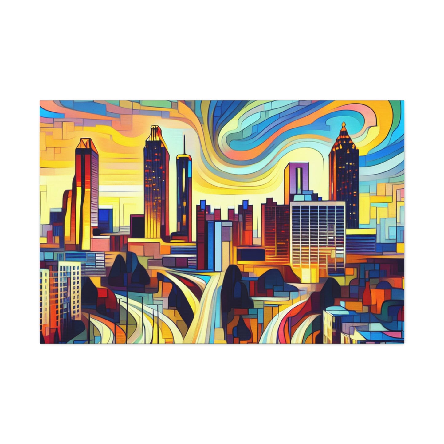 Peachtree Ascending Skyscrapers - Canvas