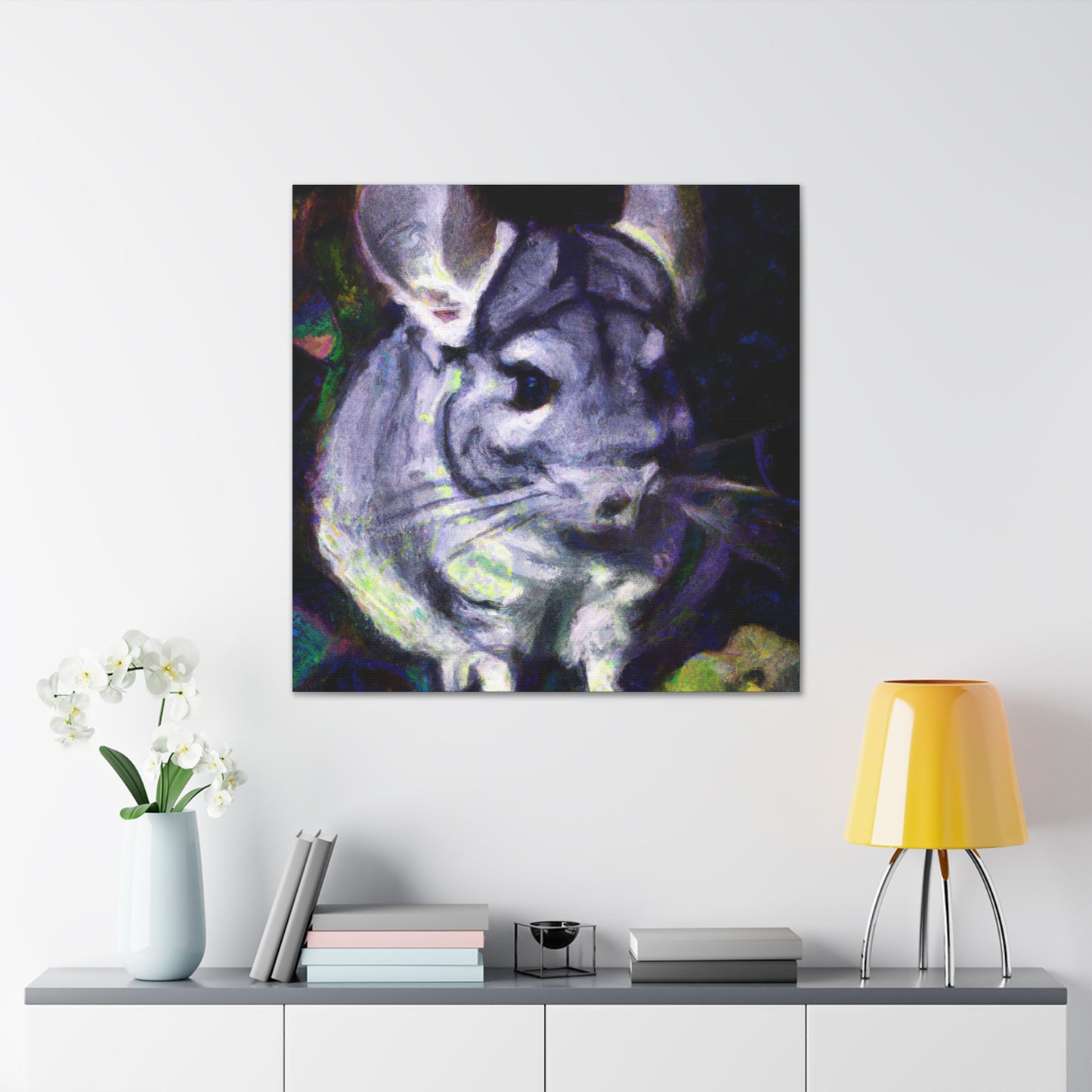 Chinchilla Under Moonlight - Canvas