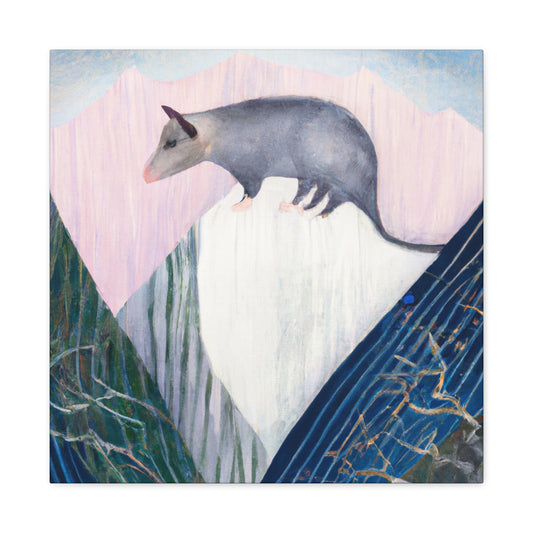 Opossum in Art Deco - Canvas