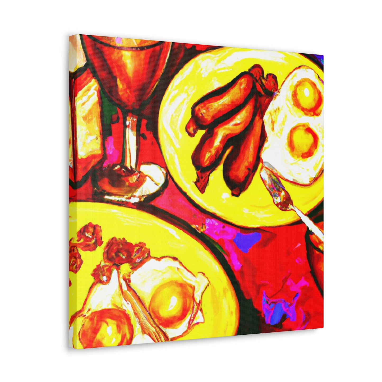 "Tabletop Dining Reflection" - Canvas