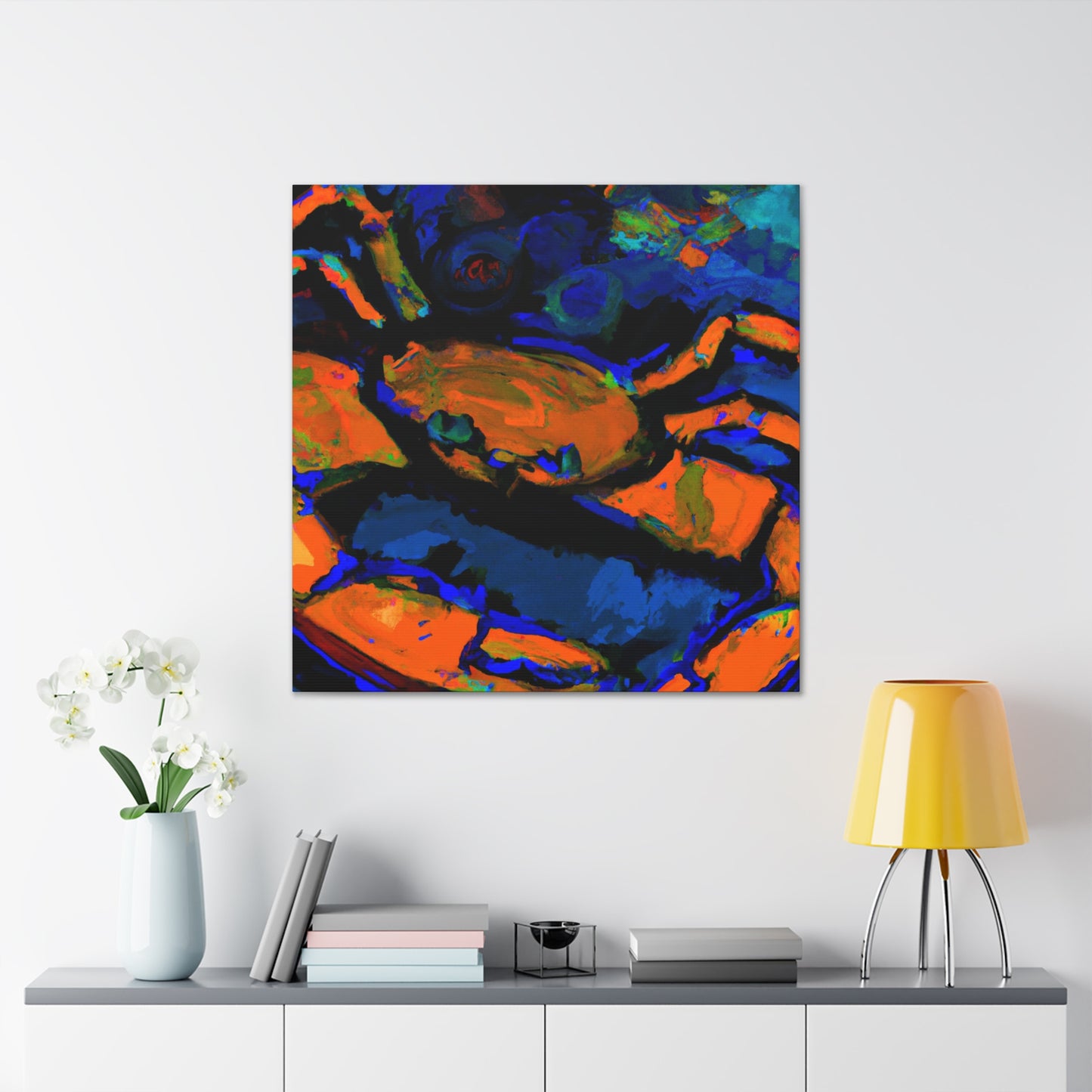 Crab-Crawling Colorful Chaos - Canvas