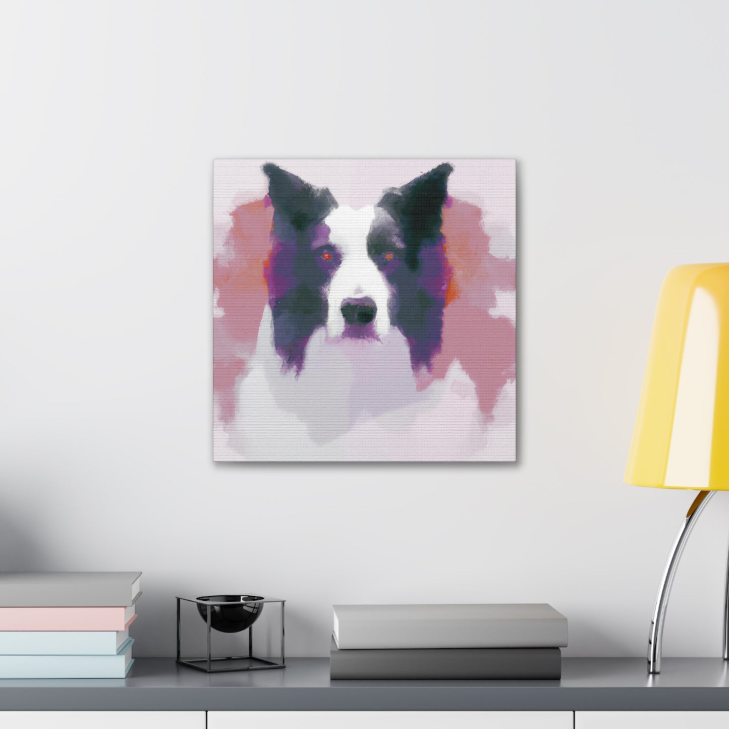 "Border Collie Reflection" - Canvas