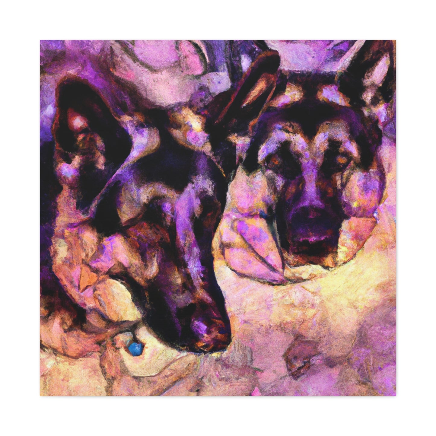 German Shepherd Sunburst. - Canvas