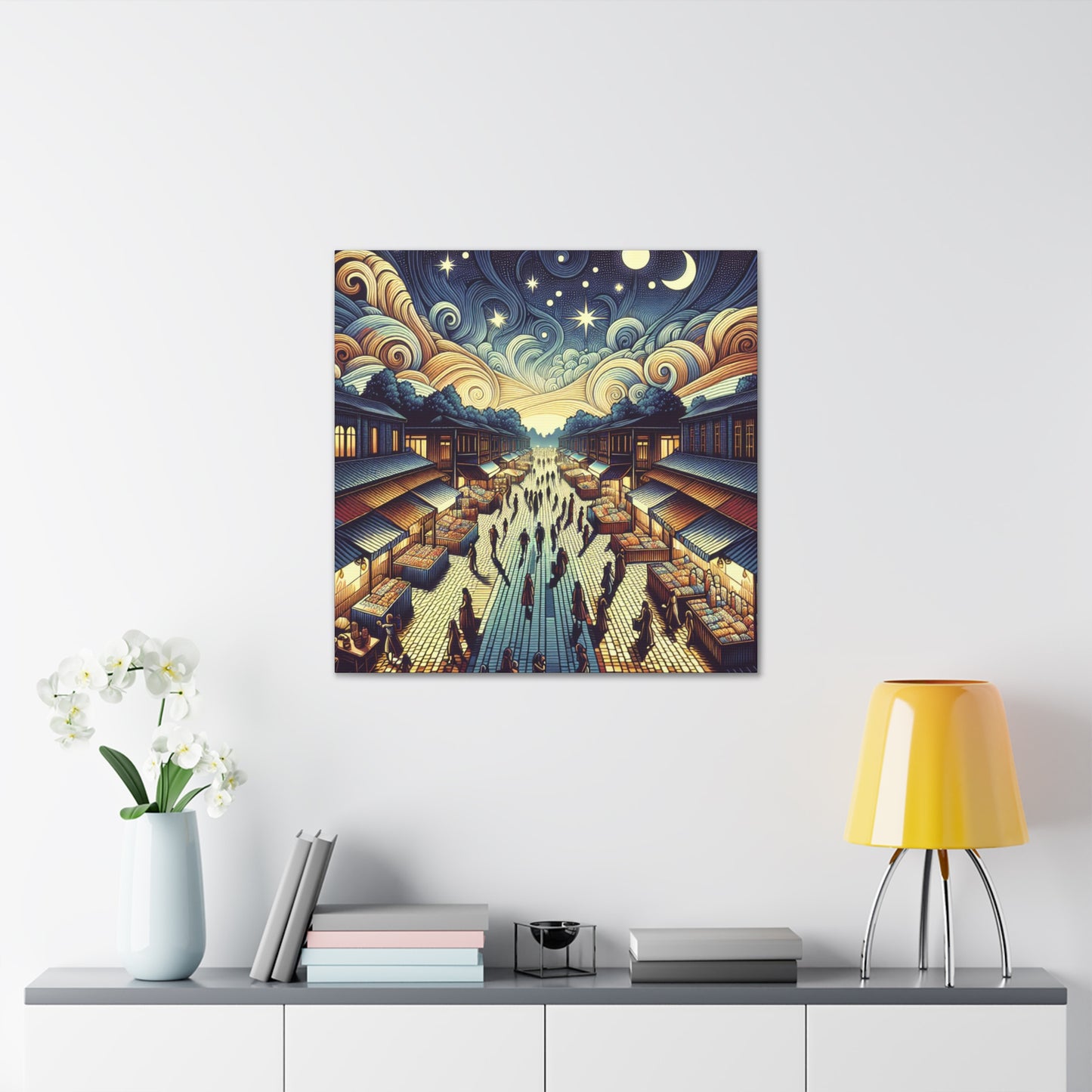 "Starry Bazaar Awakening" - Canvas