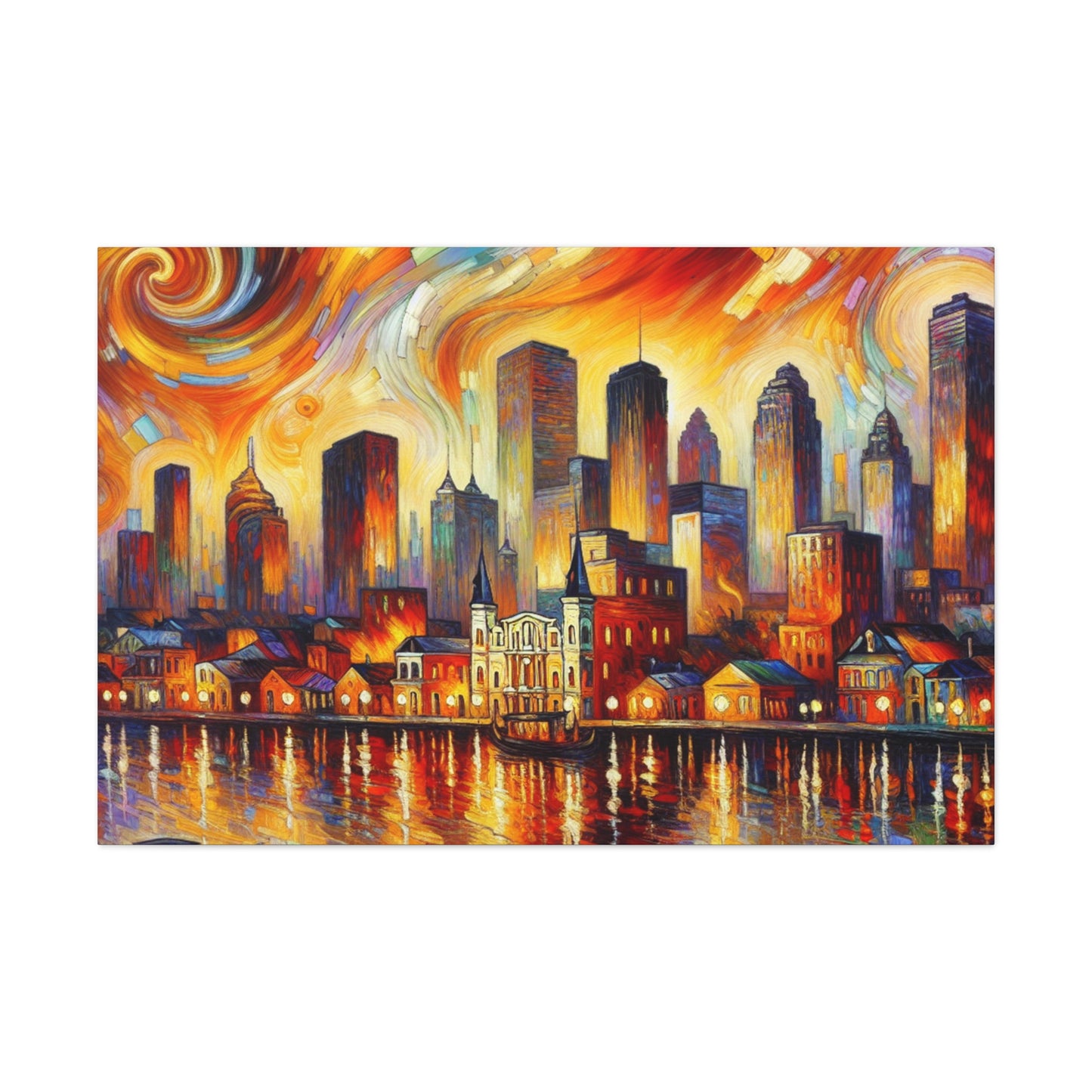 "Vibrant Jazz, Crescent City" - Canvas