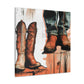 Boots in Motion Painting - Canvas