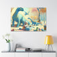 "Pastel Prehistoric Harmony" - Canvas