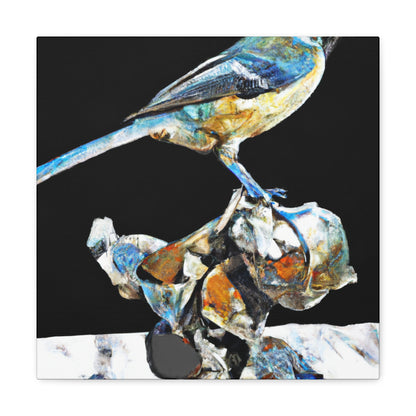 "Titmouse on Abstraction" - Canvas