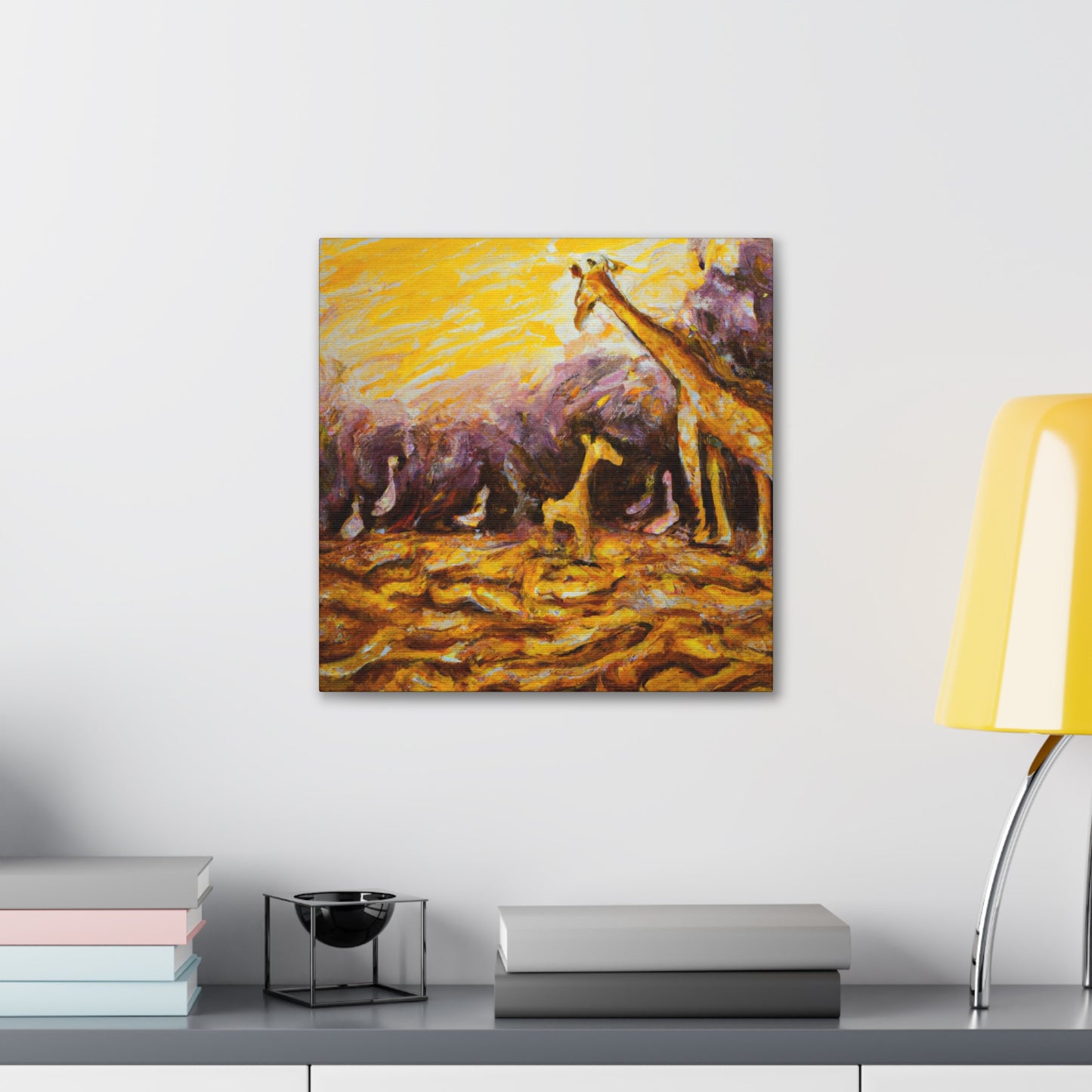 Giraffe in Abstract Form - Canvas