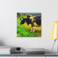 "Cow grazing, Impressionism" - Canvas