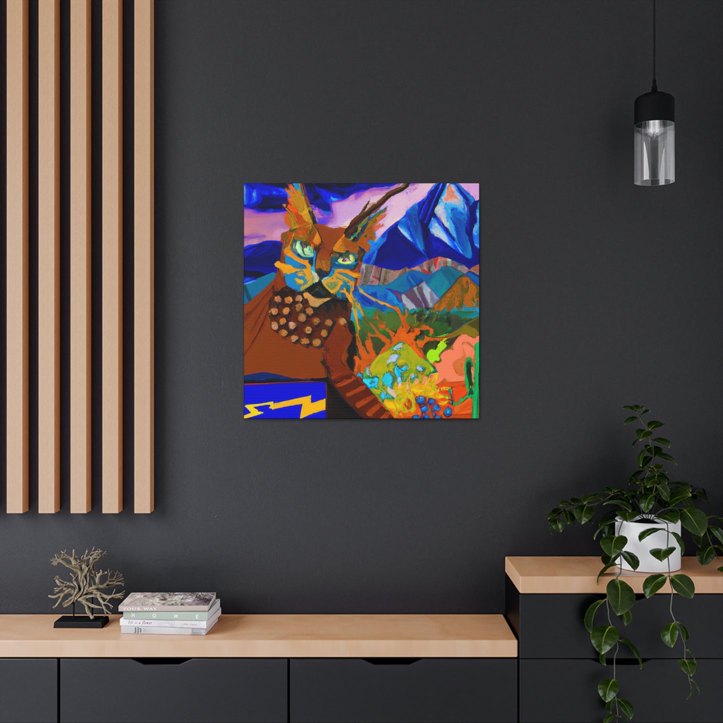 Bobcat in Wonderland. - Canvas