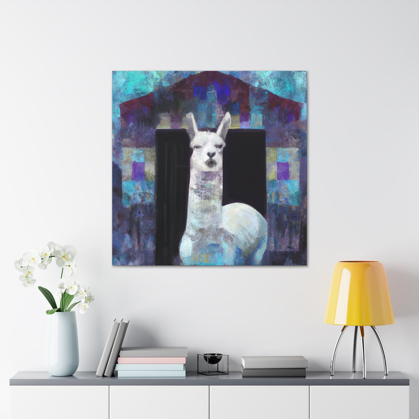 "Alpaca in Art Deco" - Canvas