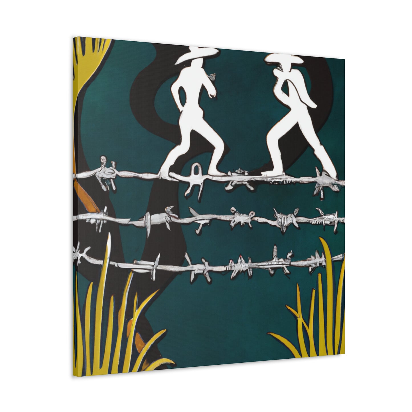 Barbed Wire Reflection - Canvas