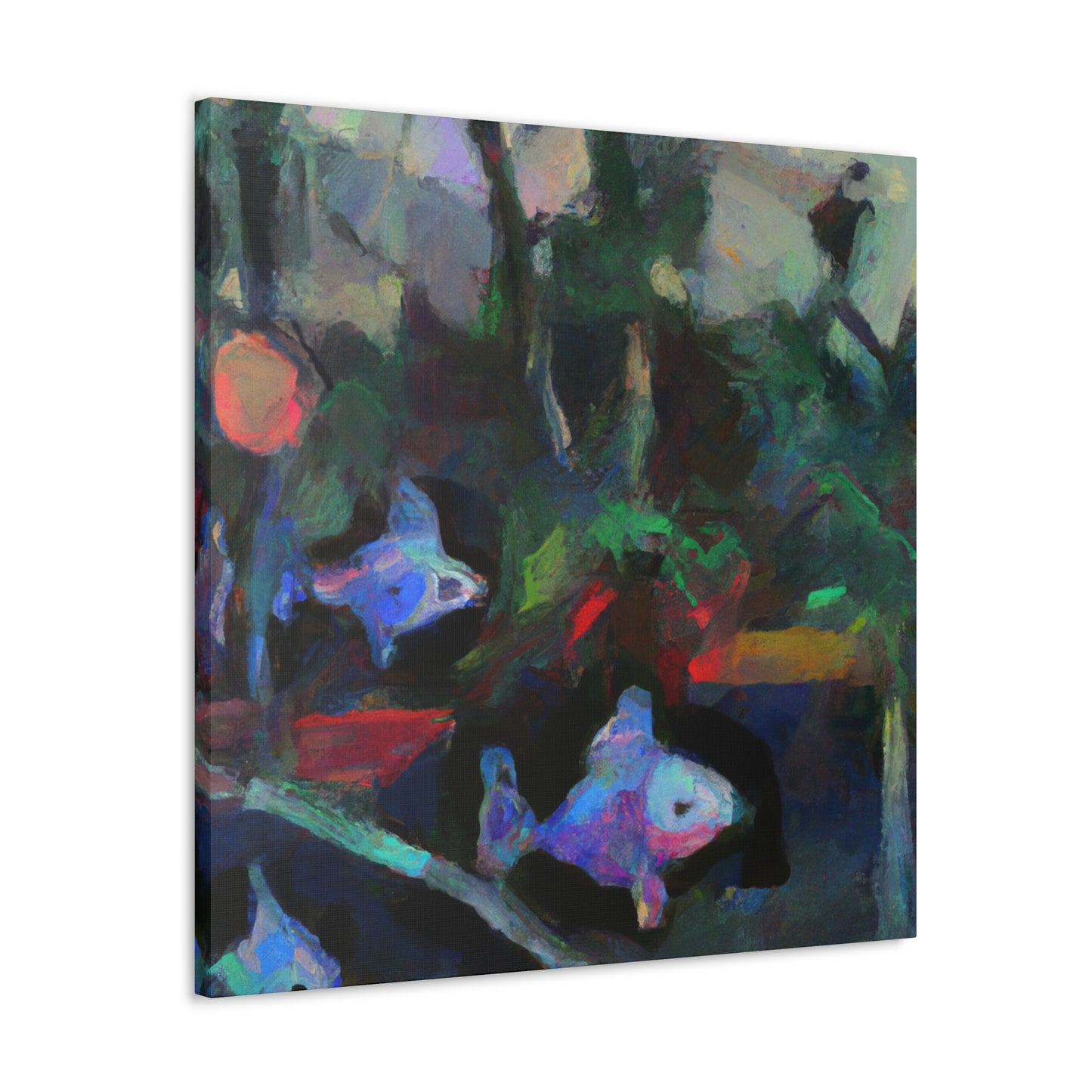 "Neon Tetra Glistening" - Canvas