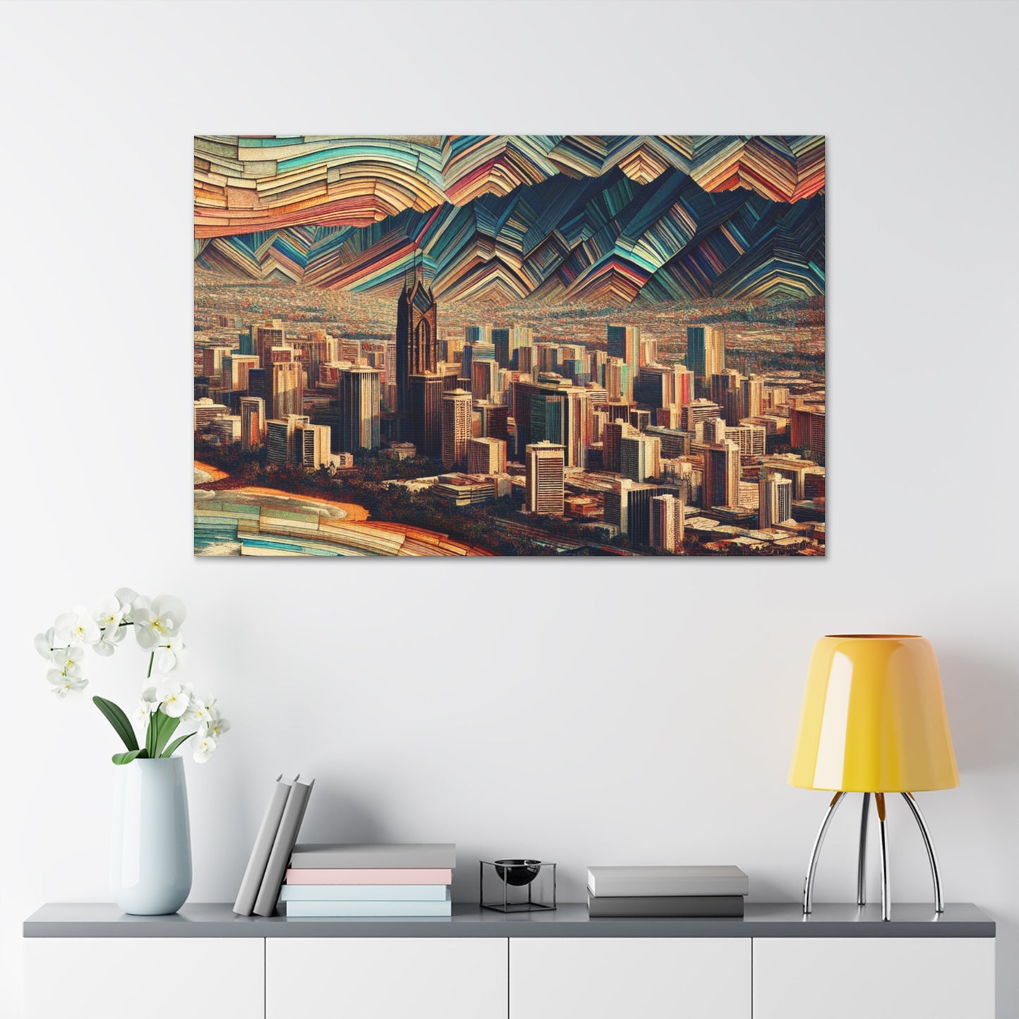 "Honolulu's Vibrant Breaths" - Canvas