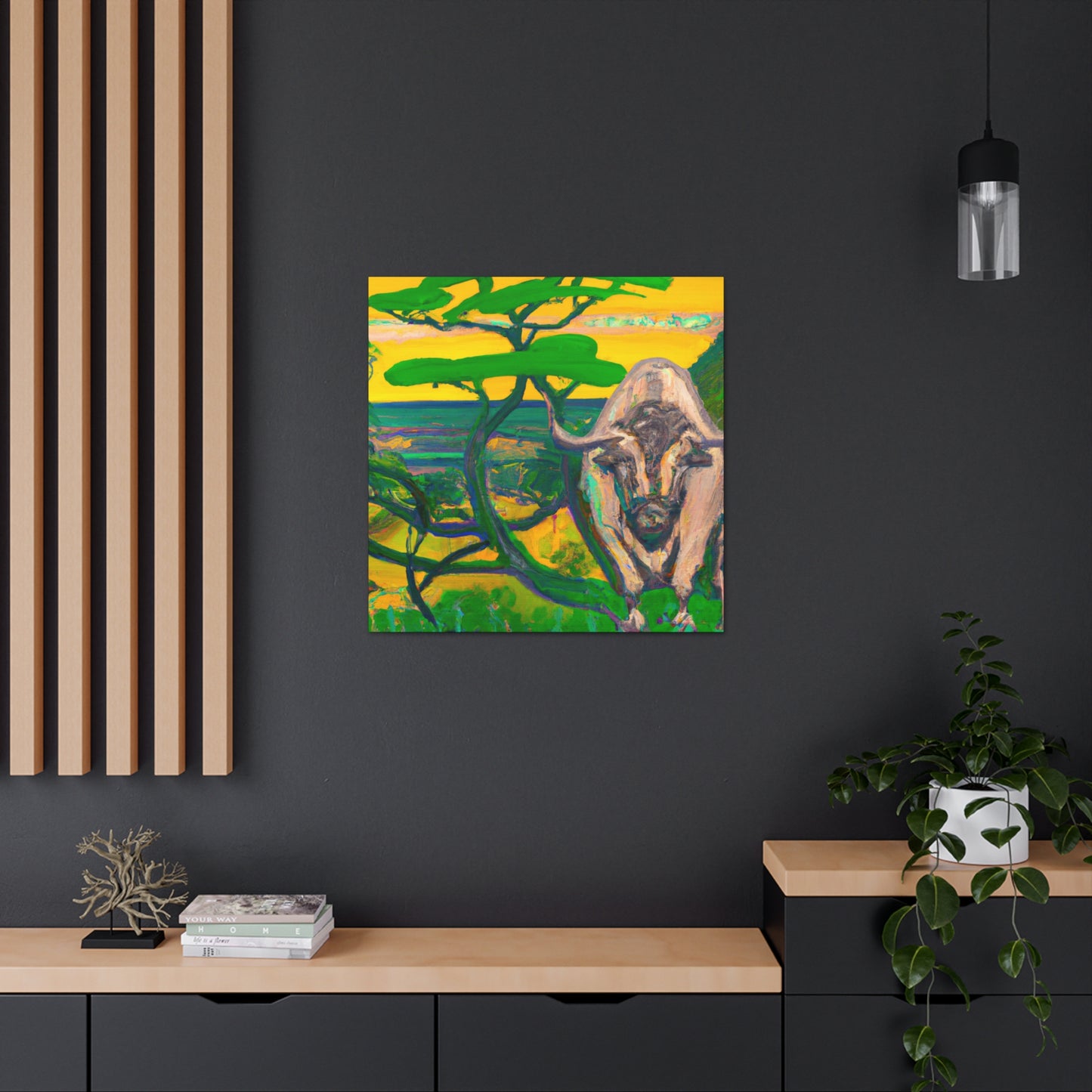 "Bison of the Deco" - Canvas