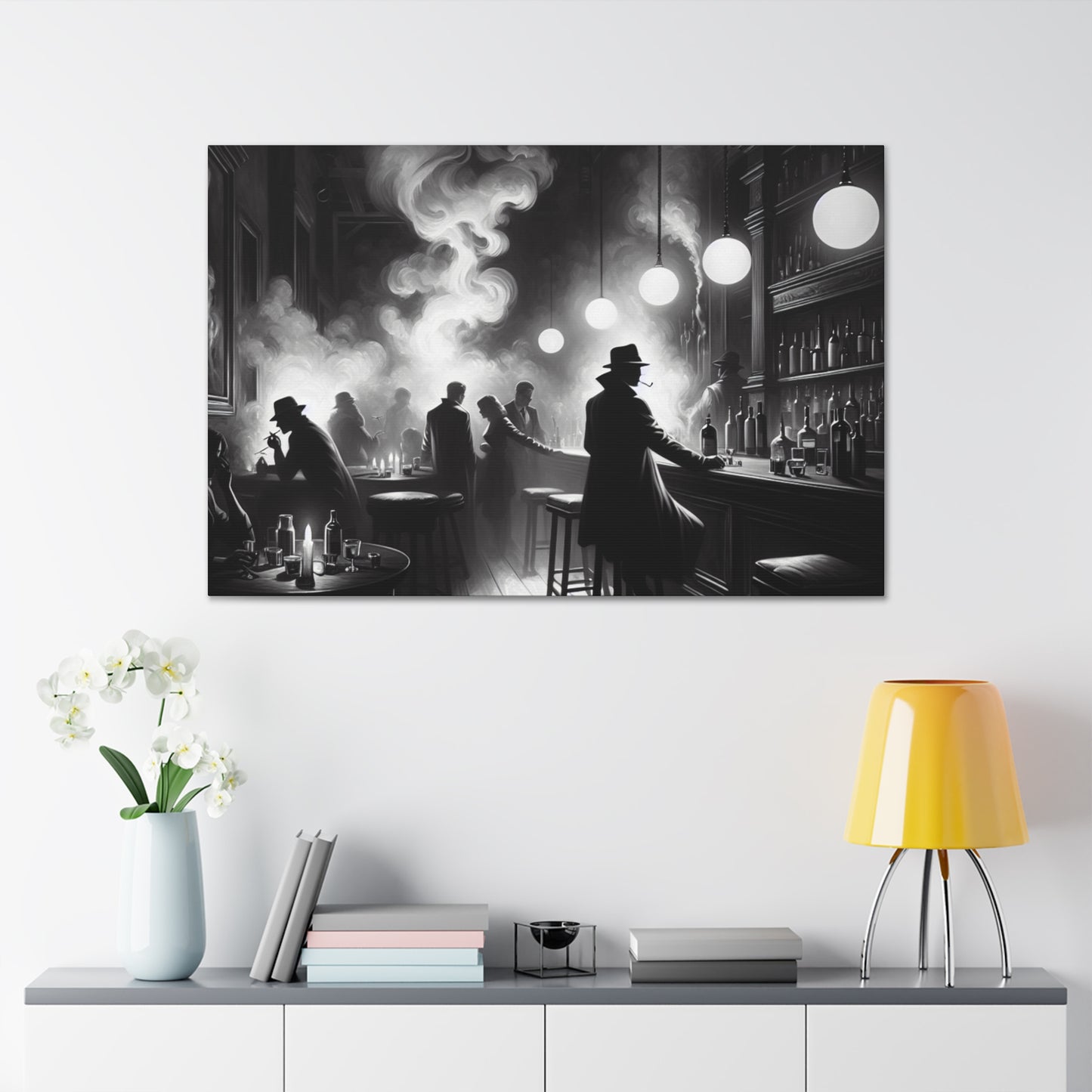 Misty Tavern Revelry - Canvas